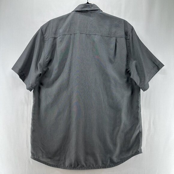 Tommy Bahama Shirt Mens M Coconut Point Micro Check IslandZone Button Up Gray - Picture 2 of 12